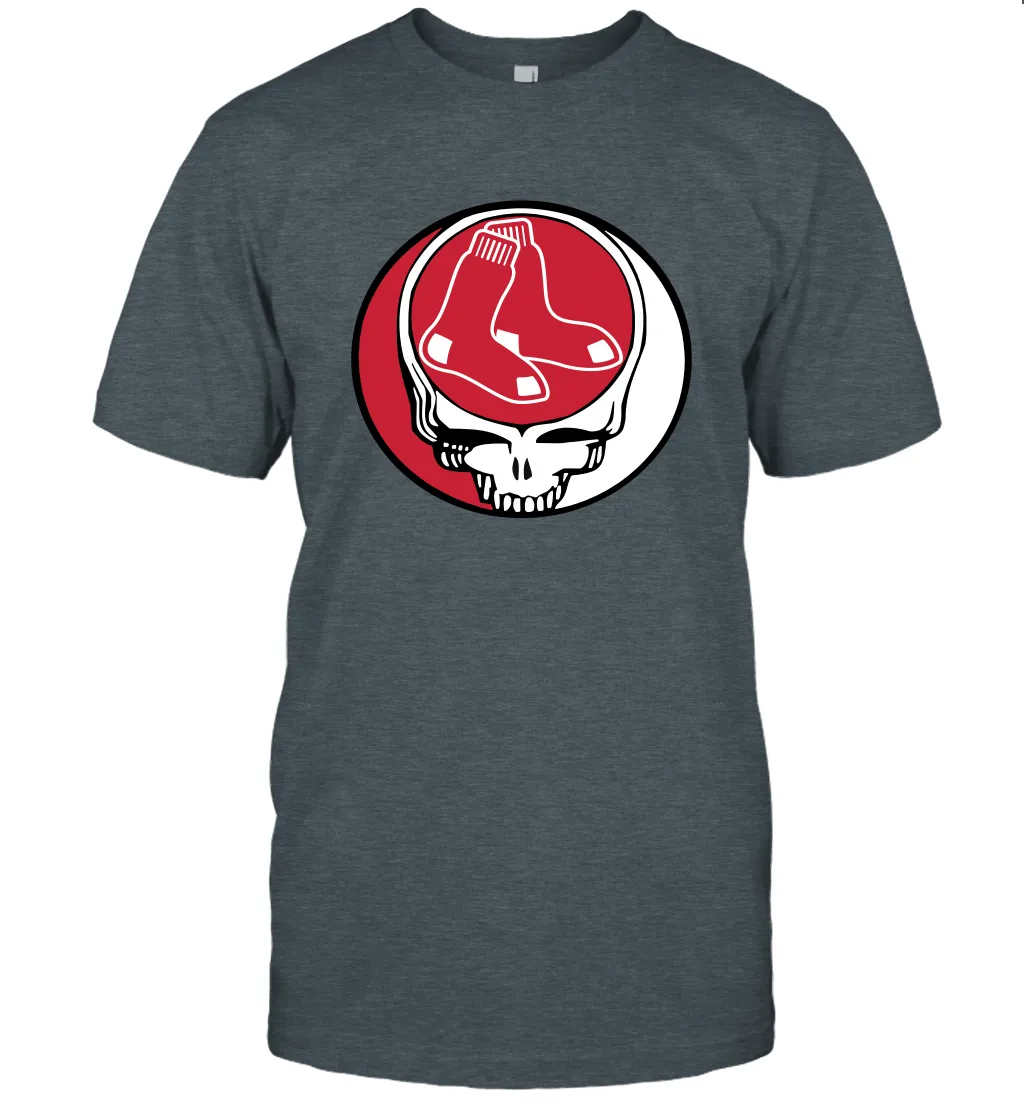 Boston Red Sox Grateful Dead Steal Your Face Baseball Mens T-Shirt