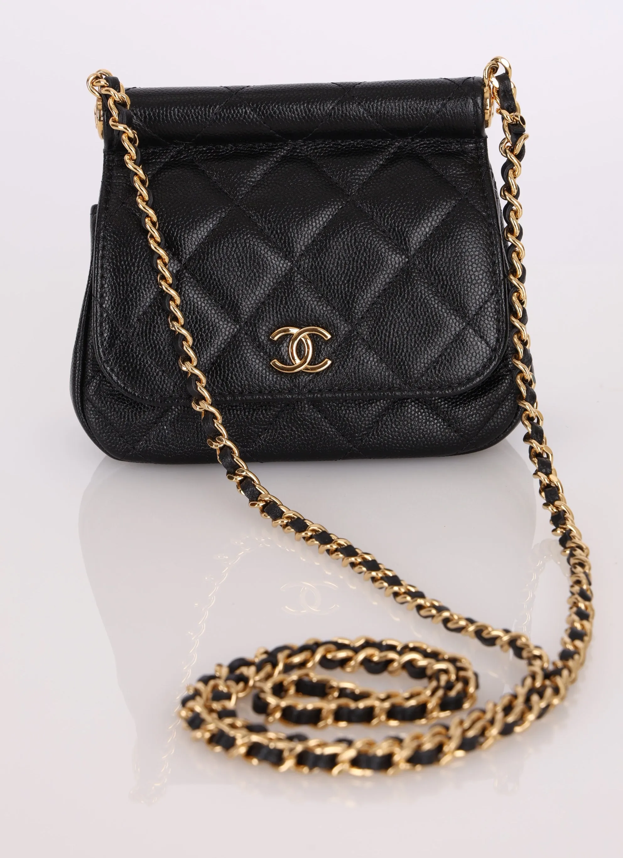 Chanel 22K Caviar Mini Crossbody Bag