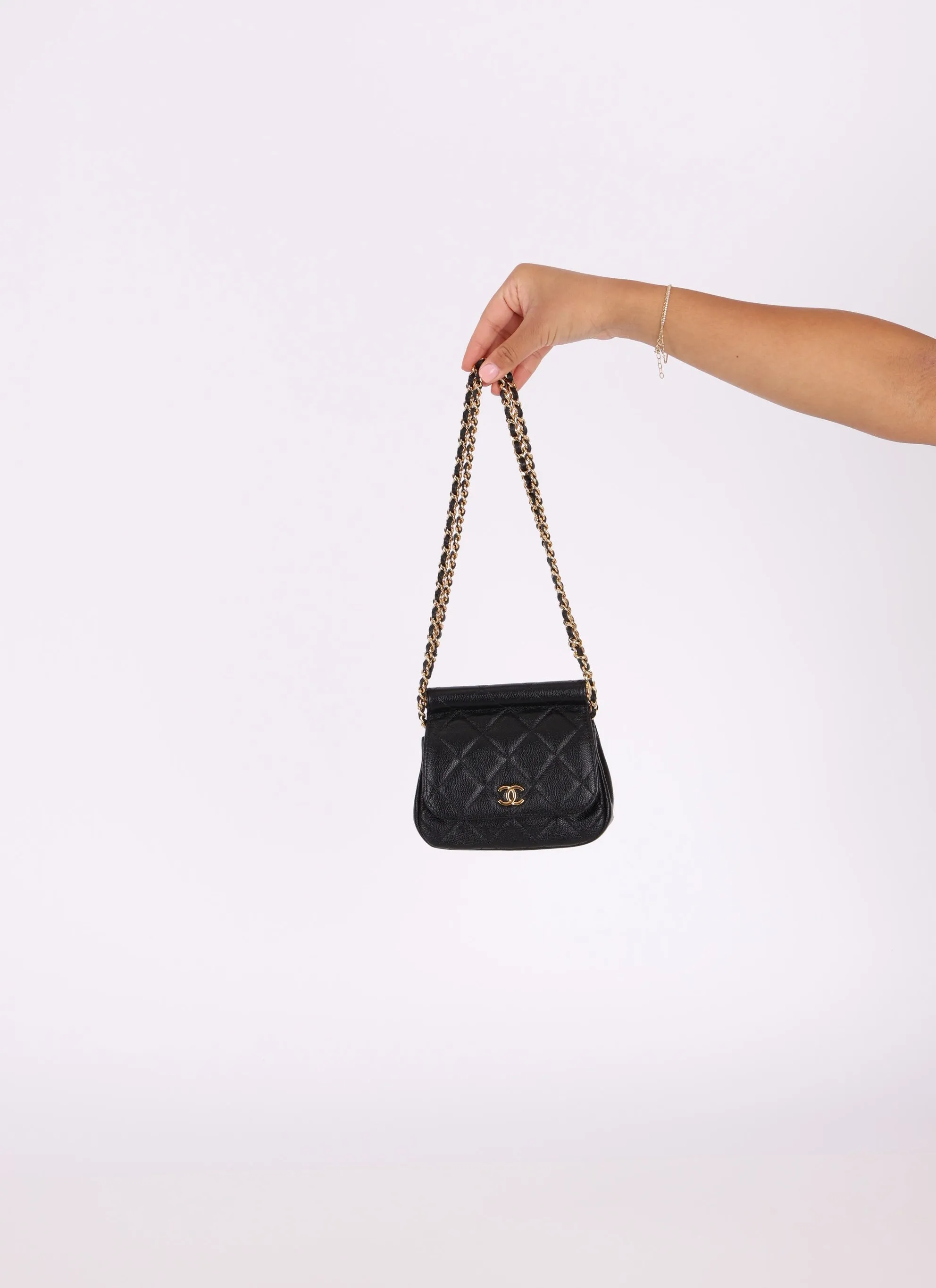 Chanel 22K Caviar Mini Crossbody Bag