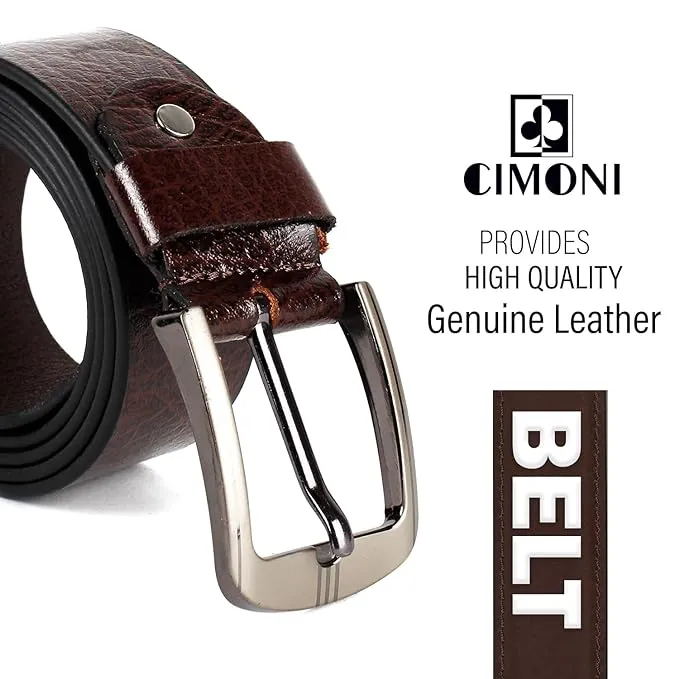 CIMONI Genuine Leather Belt for Men Jeans & Pants Wear for Casual & Formal