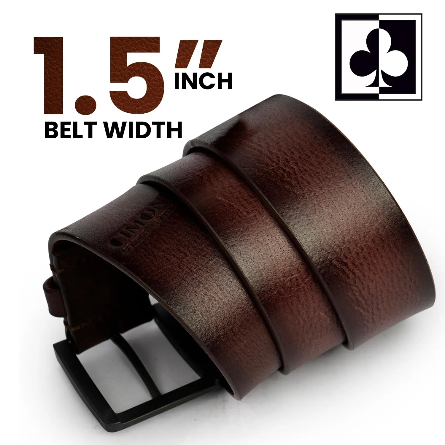 CIMONI® Premium Genuine Leather Belt for Men Belt (Color - Brown) ( 1 Year Gurantee)