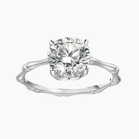 Classic Sterling Silver Cushion Cut Engagement Ring