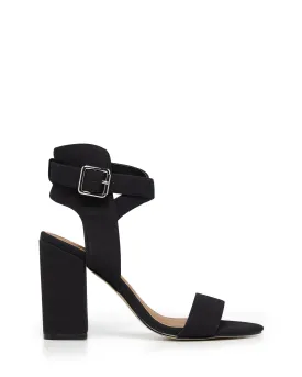 Collins Heel Black Nubuck