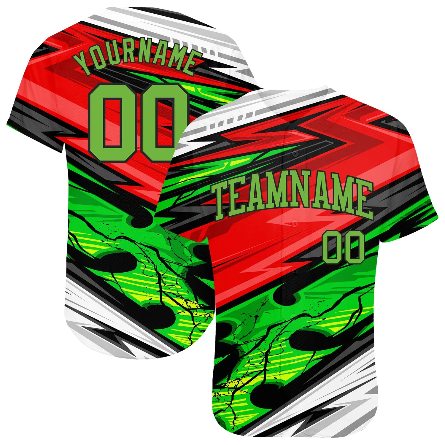 Custom 3D Pattern Design Abstract Pattern For Sport Team Authentic Baseball Jersey