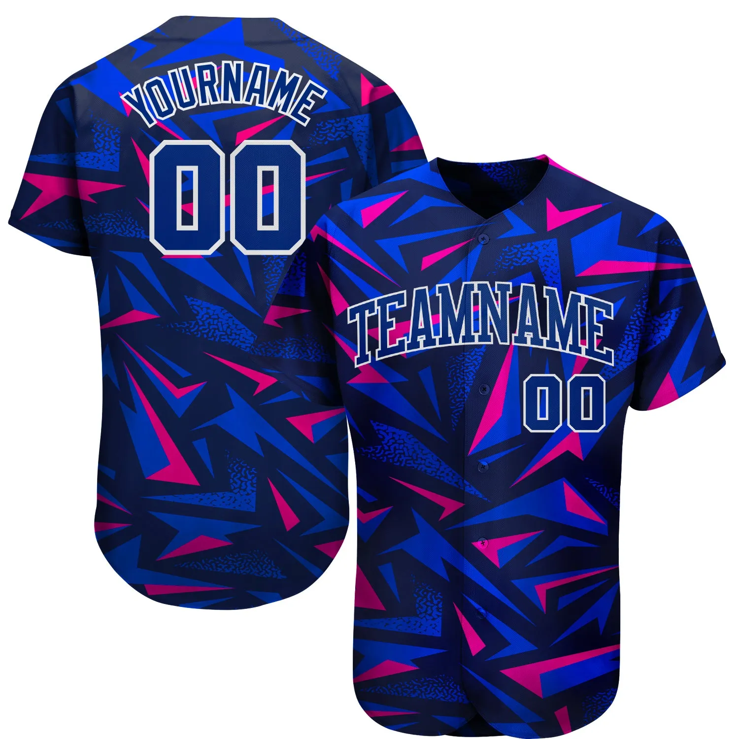 Custom 3D Pattern Design Music Festival Authentic Baseball Jersey