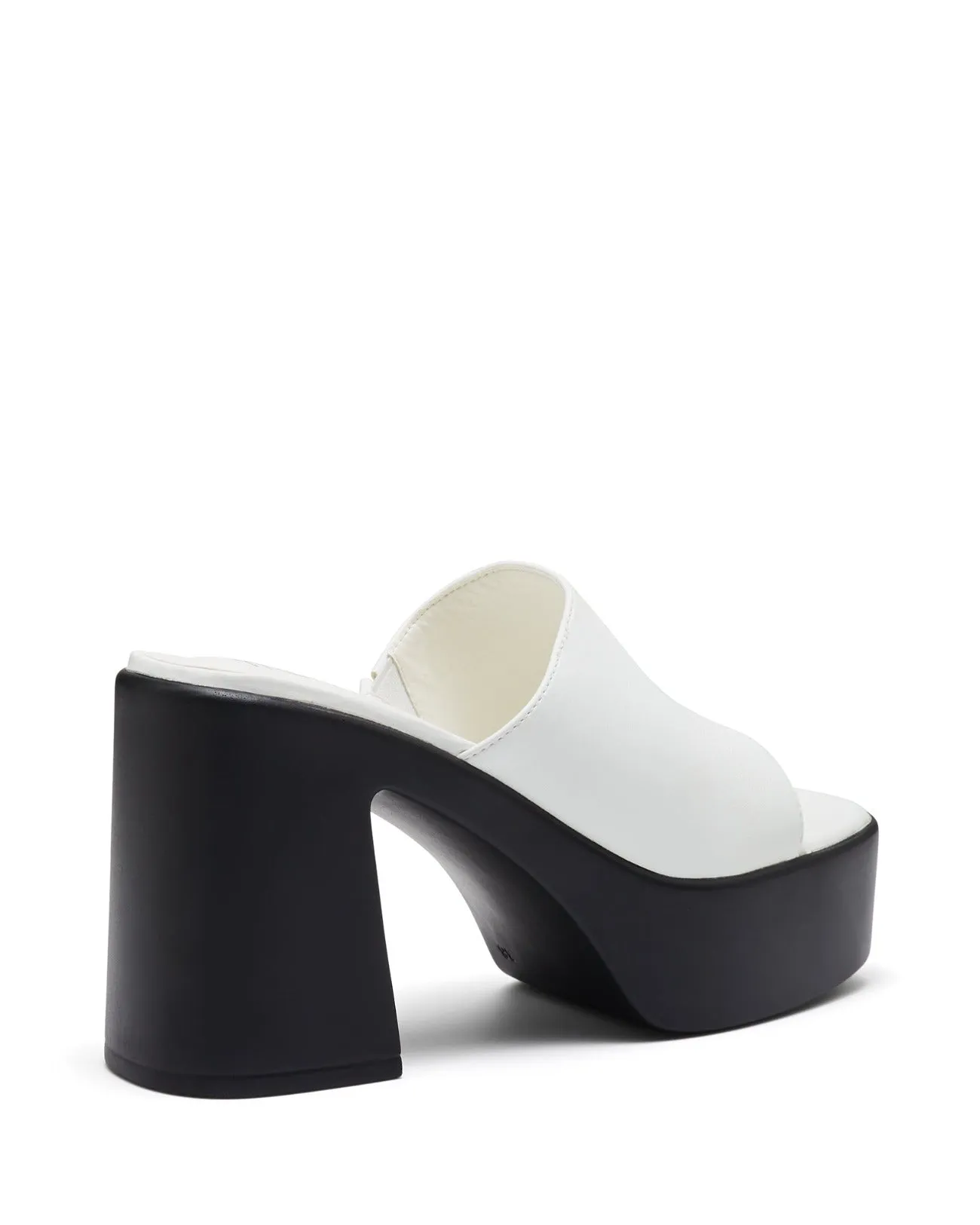 Devon Platform Heel White