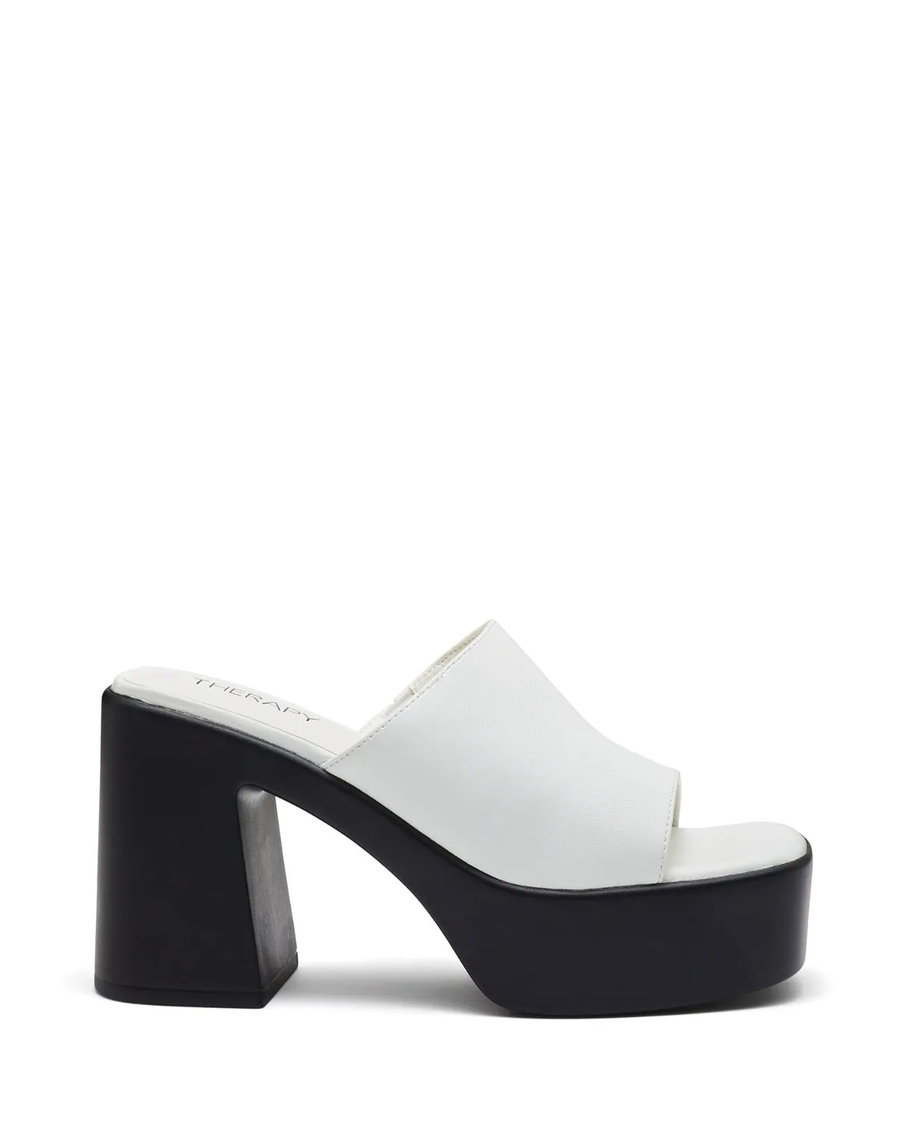 Devon Platform Heel White