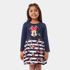 Disney Minnie Mouse Long Sleeve Striped Dress