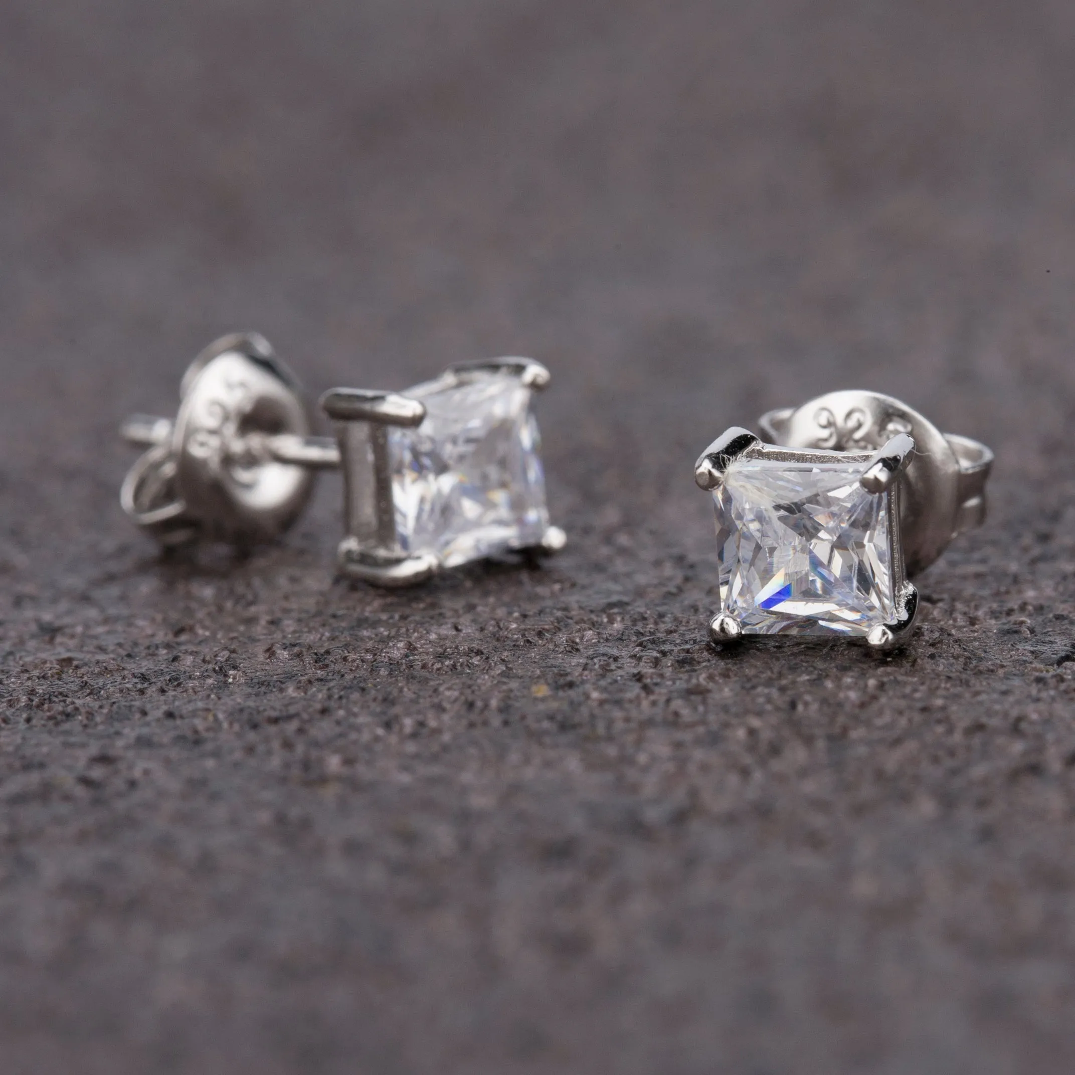 Divine Princess Stud Earrings- 925 Silver