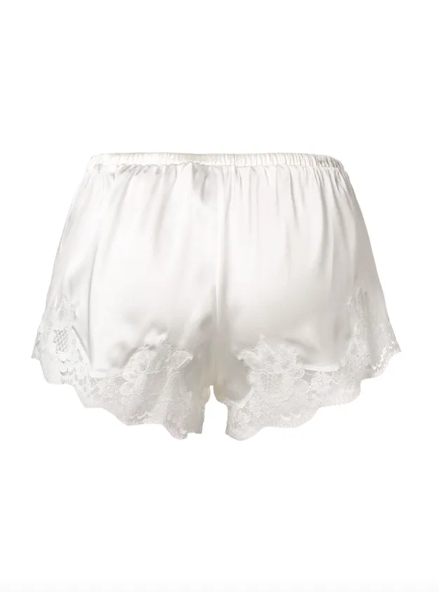 Dolce & Gabbana lace-trim satin shorts