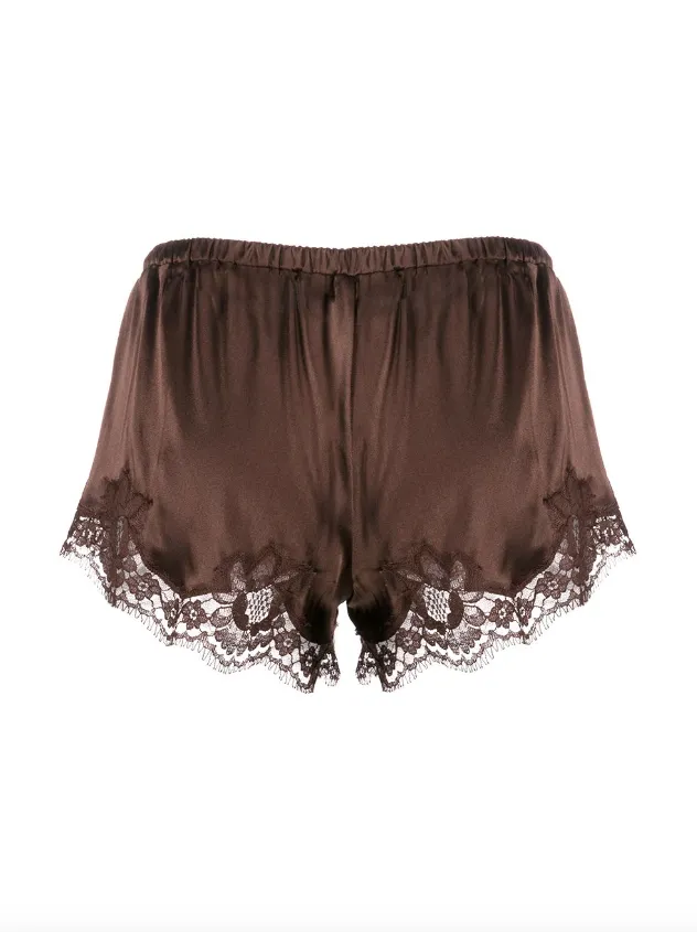 Dolce & Gabbana lace-trim satin shorts