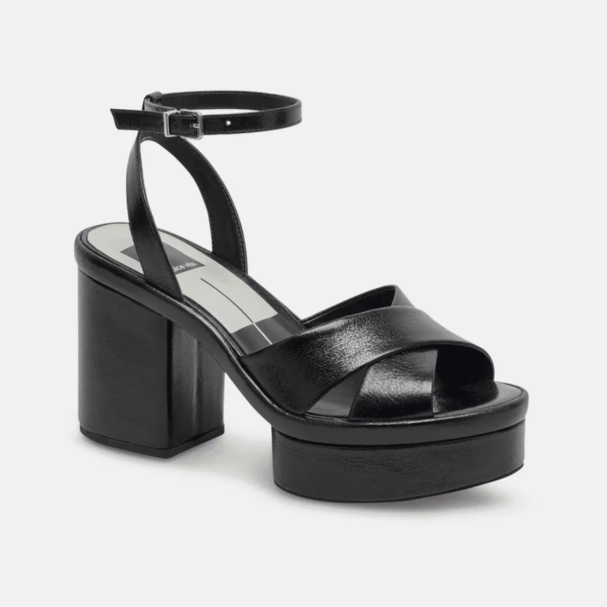 Dolce Vita Platform Laisha Heels in Midnight Crinkle