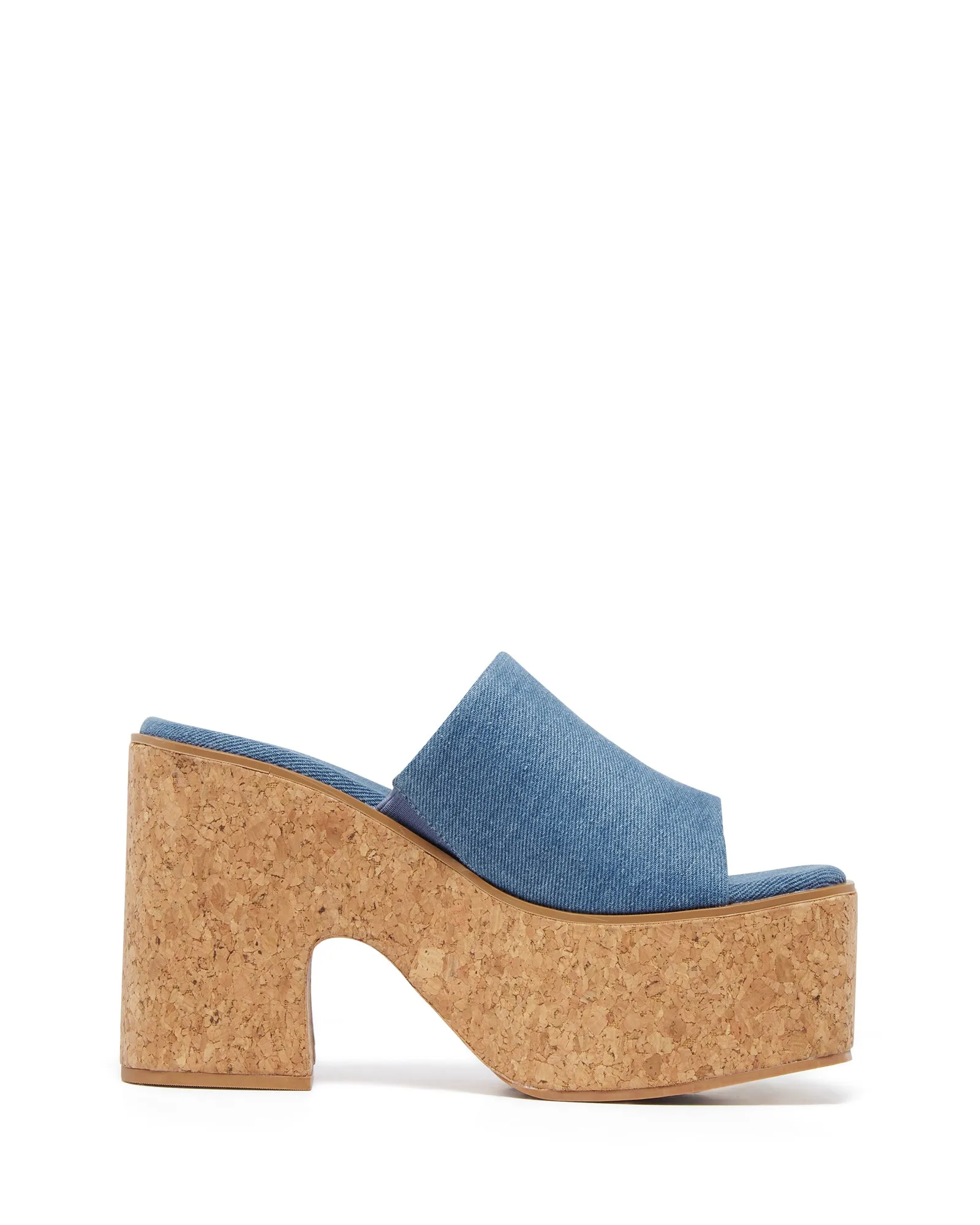 Dreamy Platform Heel Blue Denim