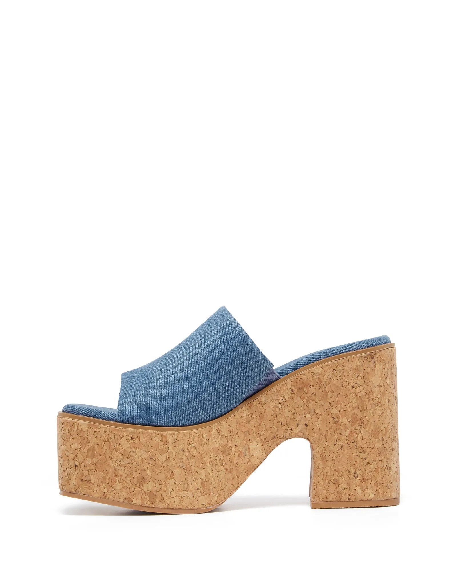 Dreamy Platform Heel Blue Denim