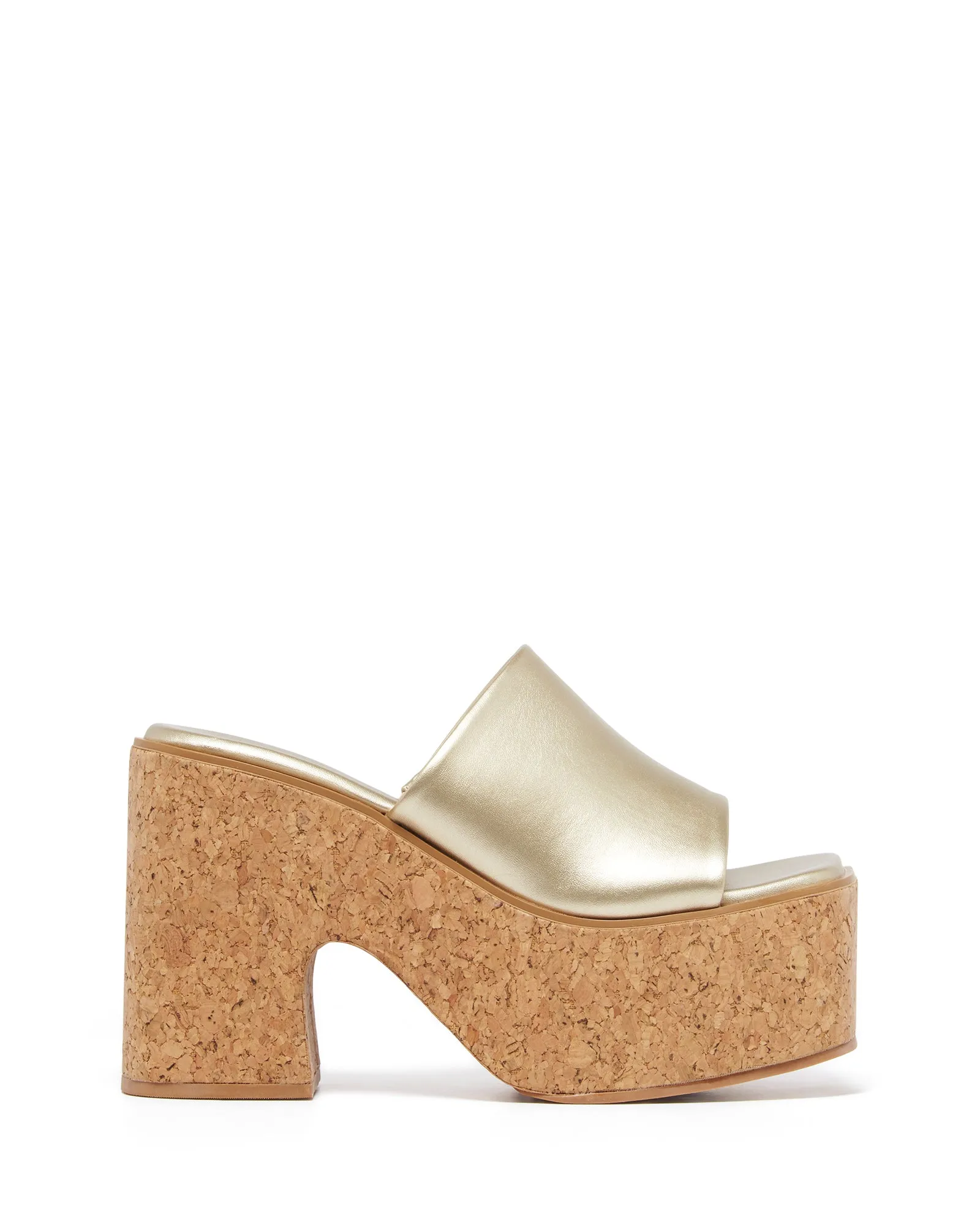 Dreamy Platform Heel Gold Metallic