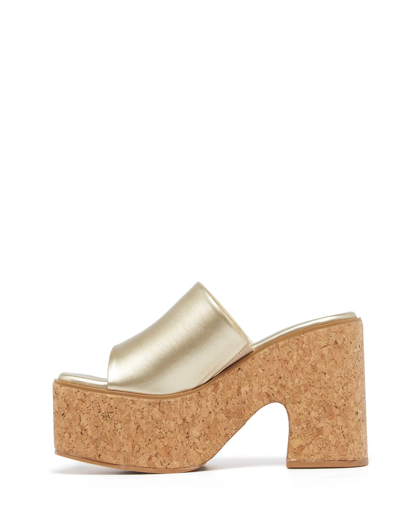 Dreamy Platform Heel Gold Metallic