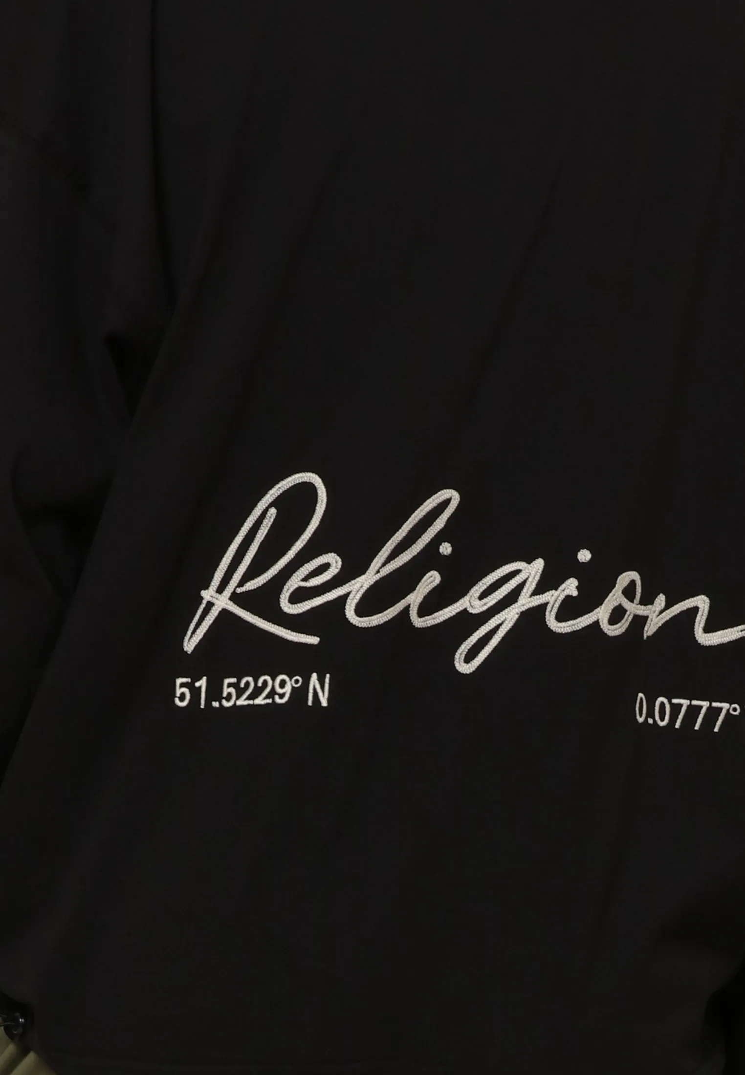 EMBROIDERED RELAXED HOODIE BLACK