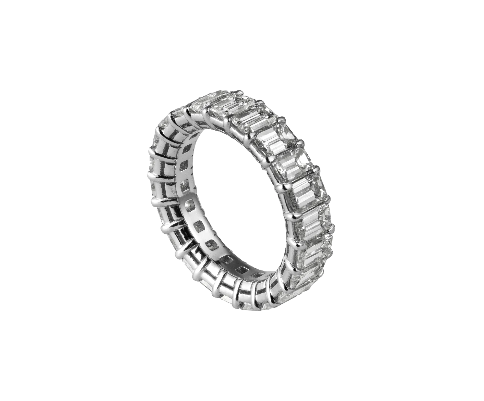 Emerald Cut Diamond Eternity Band, 0.33 CT Each