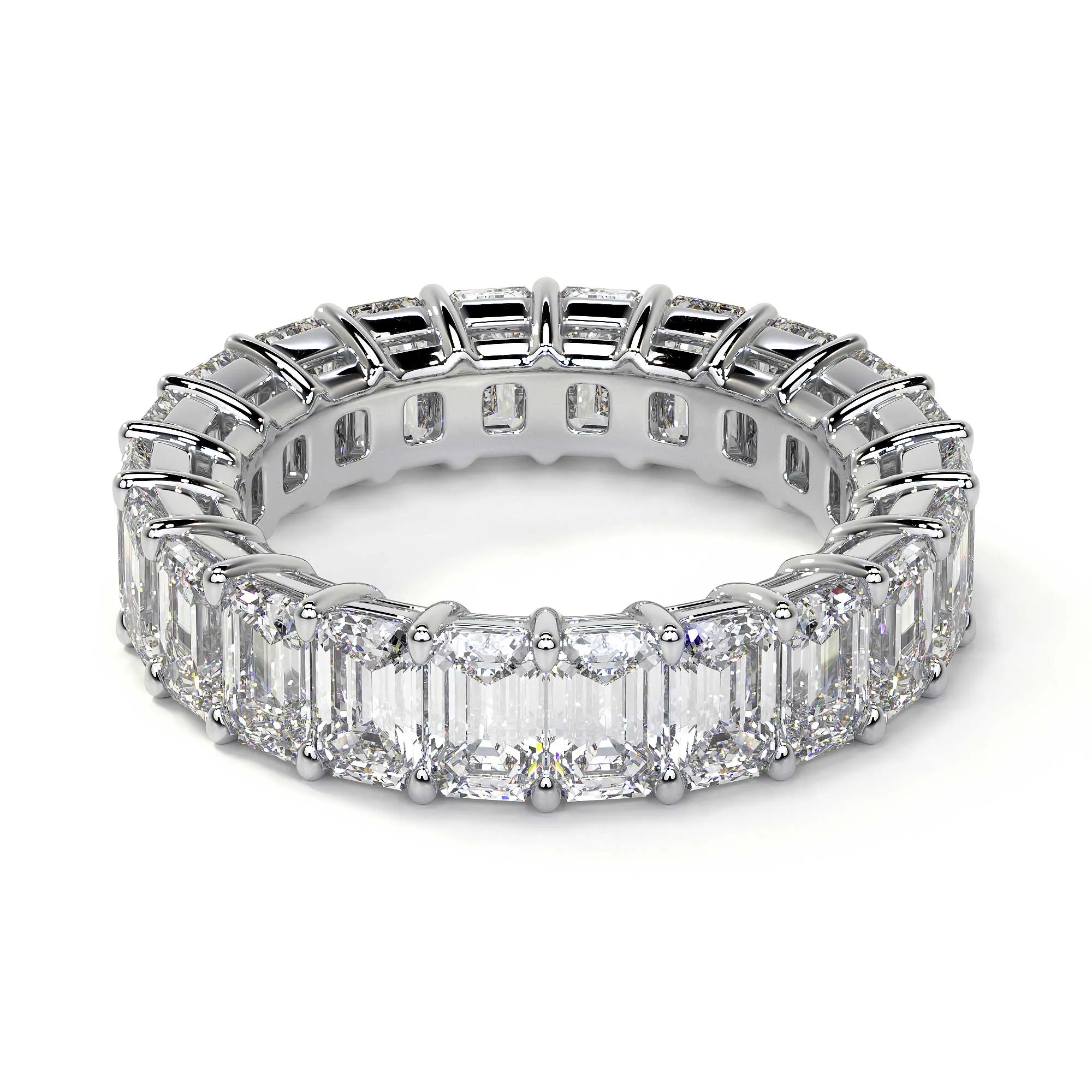 Emerald Cut Diamond Eternity Band, 0.33 CT Each