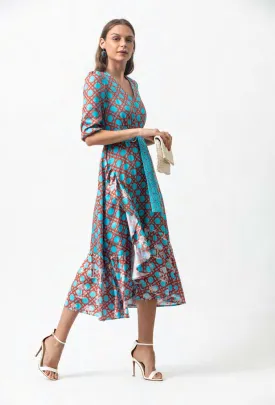 Emily Lovelock Print Mix Dress