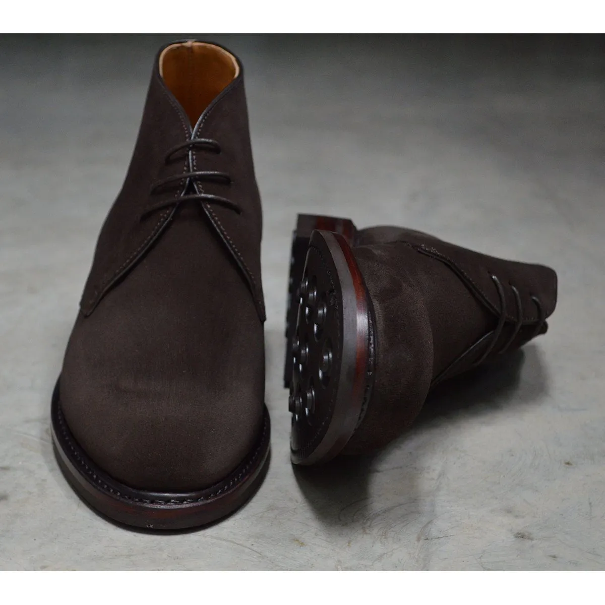 FACTORY SECOND Berwick 1707 Chukka Boot (320) - Dark Brown Suede