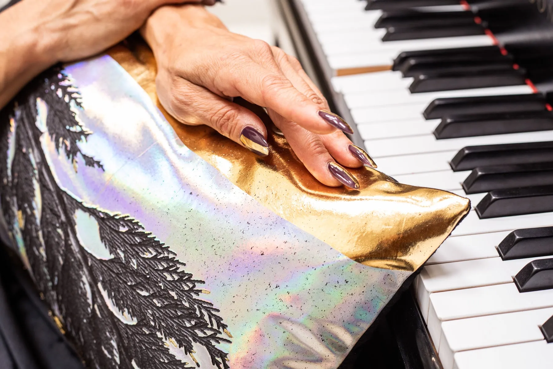 Forest in Silver and Gold Pillow