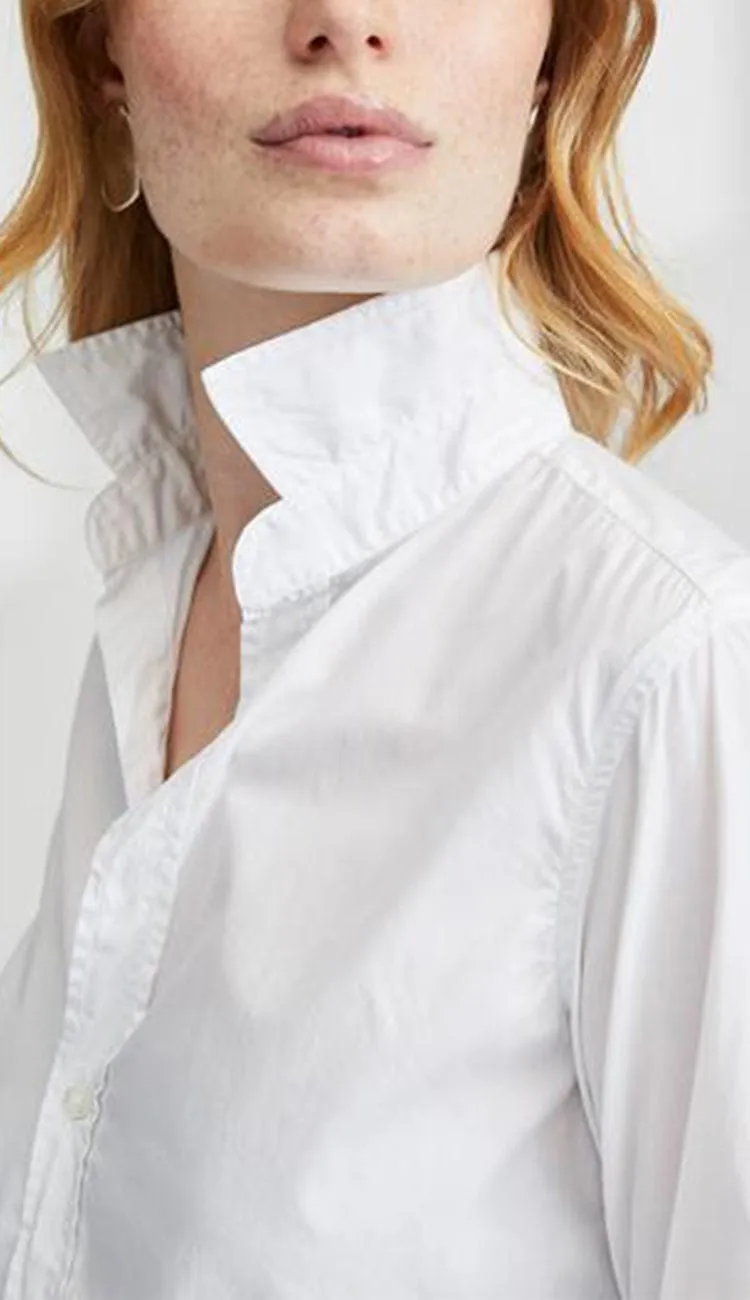 Frank Super Fine Poplin White Button Down Shirt