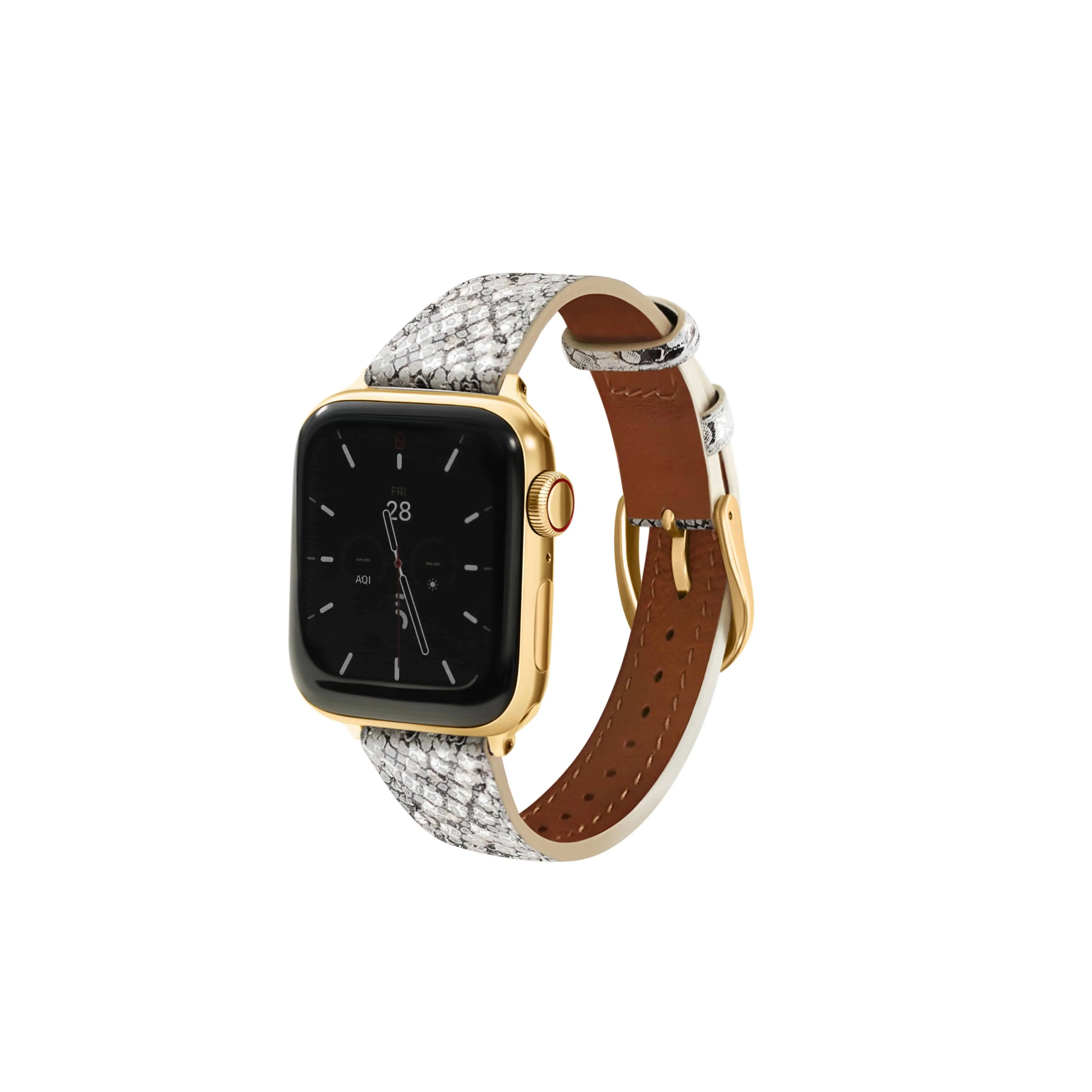 Goldenerre Metallic Snakeskin Printed Band for the Apple Watch