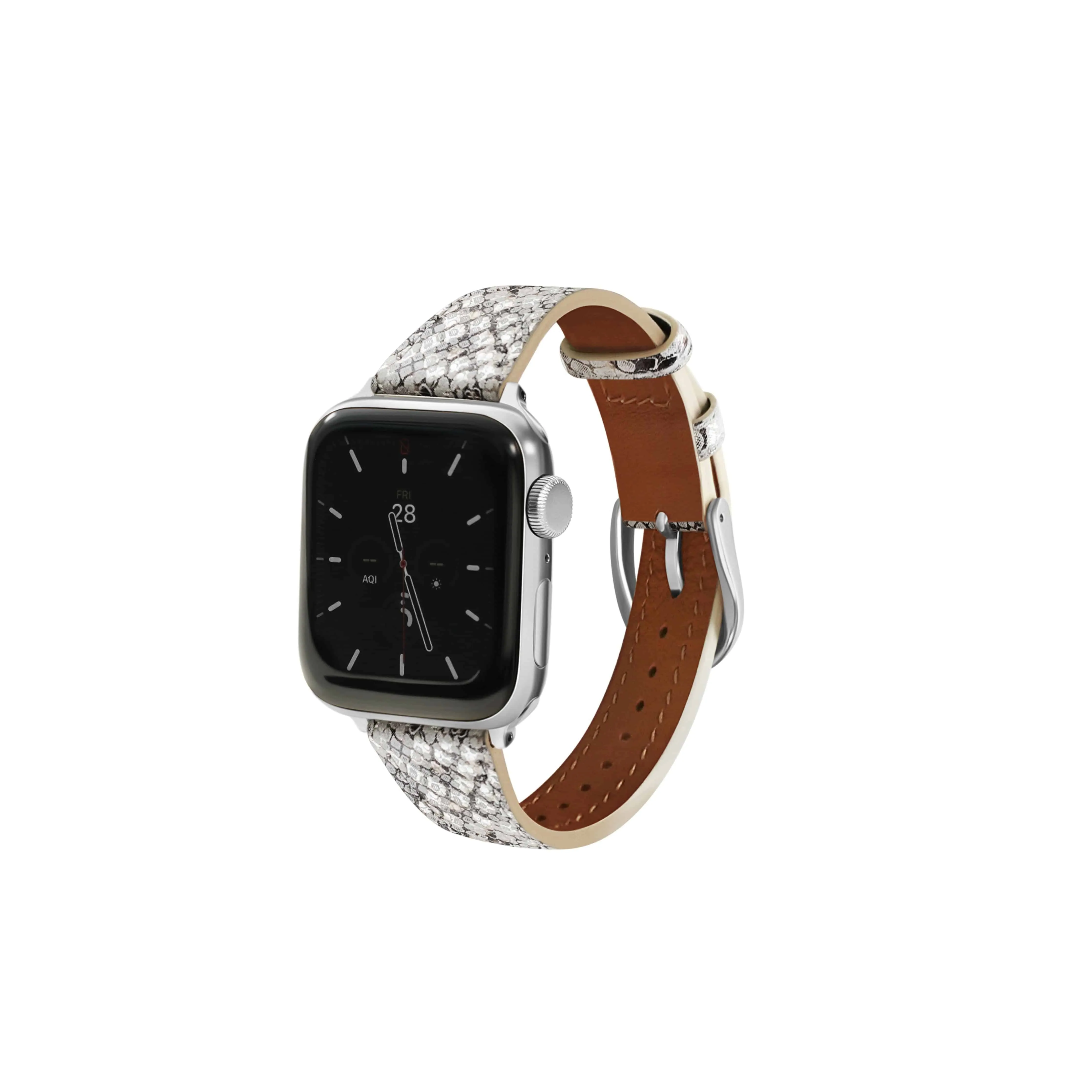 Goldenerre Metallic Snakeskin Printed Band for the Apple Watch