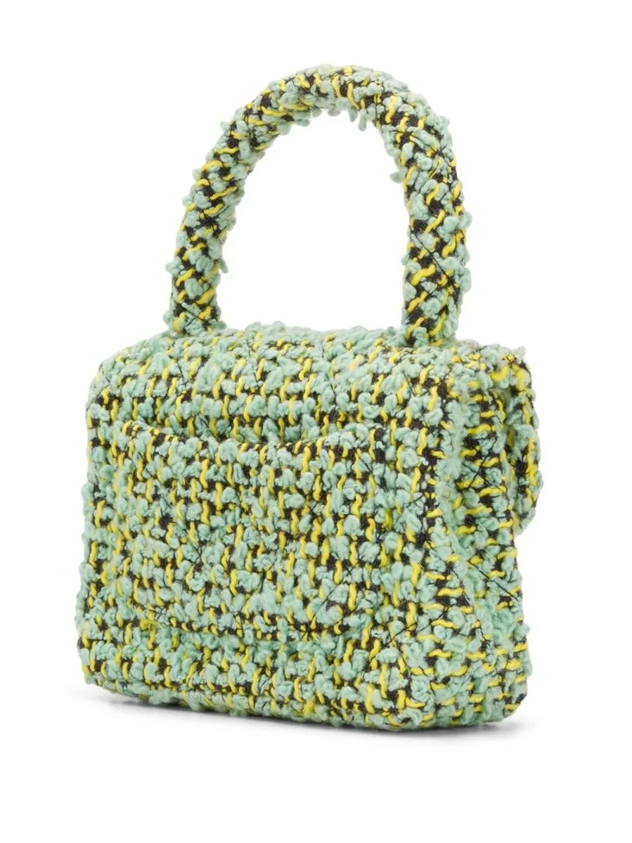 Green Tweed Mini Kelly Flap Bag