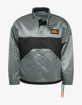 Grey Block Panel Rain Jacket