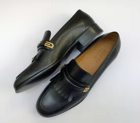 Gucci Aldo Black Leather Loafers Shoes New in Box Flats