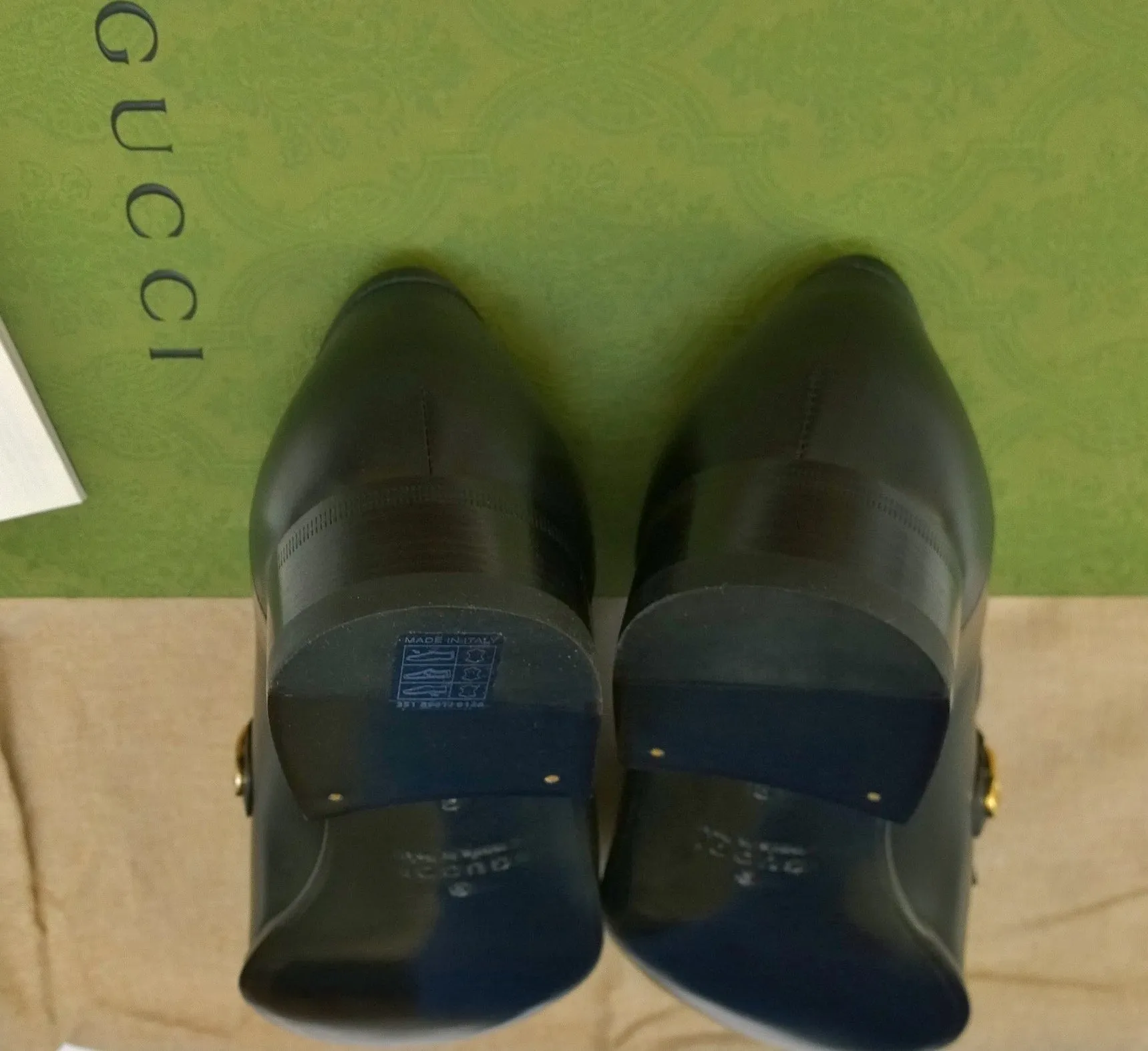 Gucci Aldo Black Leather Loafers Shoes New in Box Flats