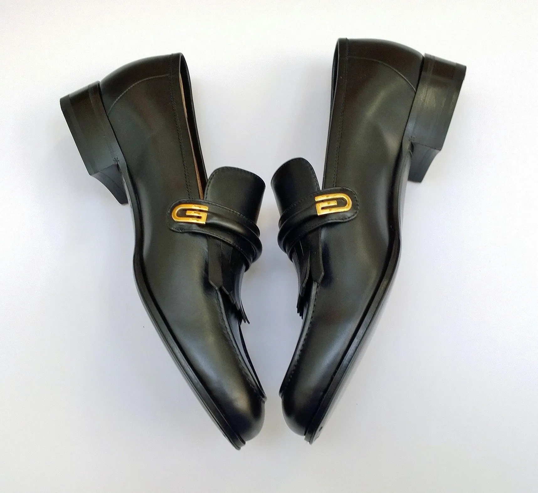 Gucci Aldo Black Leather Loafers Shoes New in Box Flats