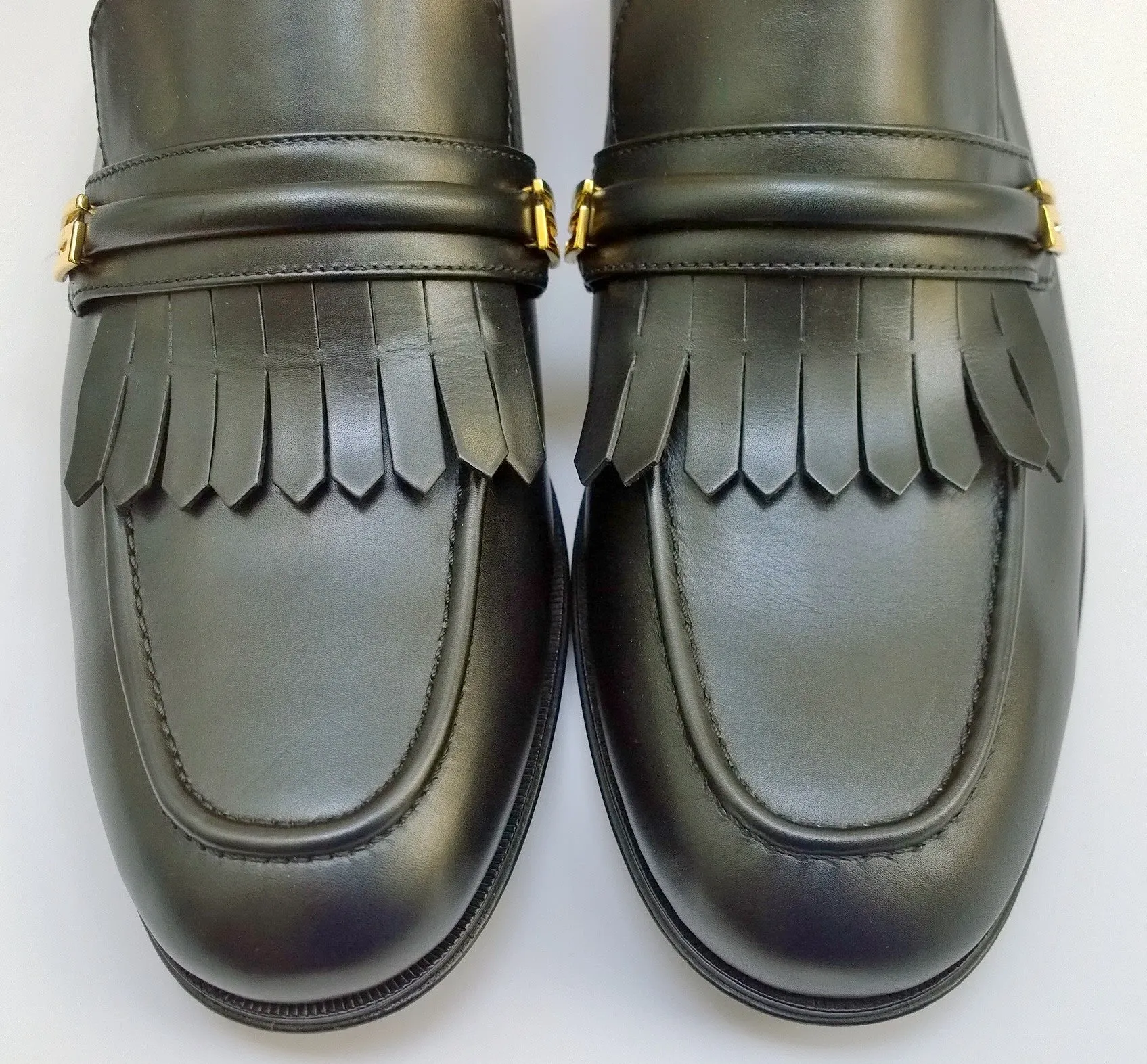 Gucci Aldo Black Leather Loafers Shoes New in Box Flats