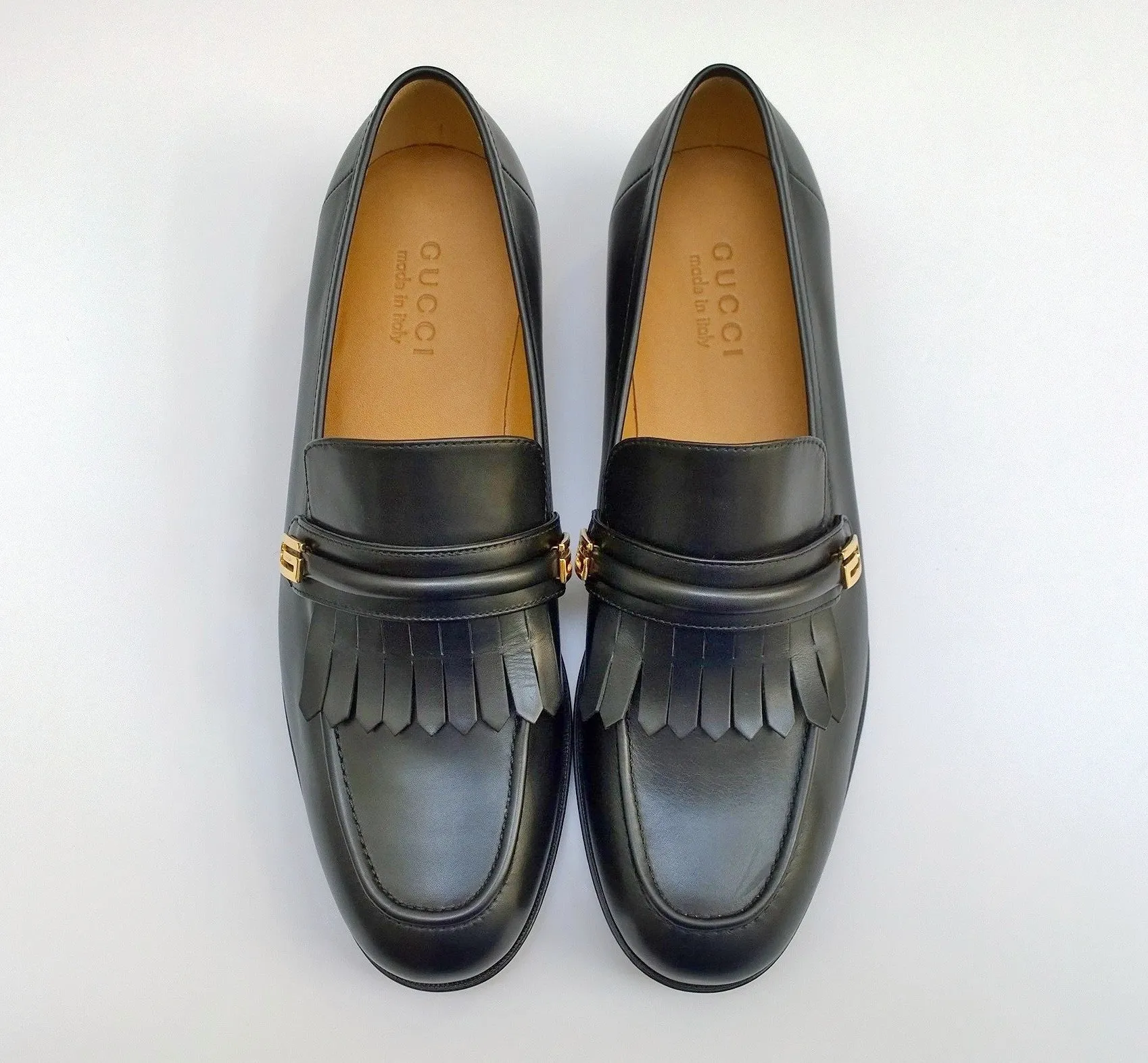 Gucci Aldo Black Leather Loafers Shoes New in Box Flats