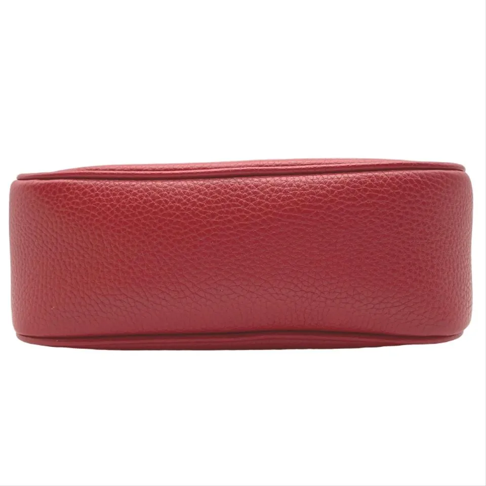 Gucci Soho Disco Vibrant Red Calfskin Leather Shoulder Bag