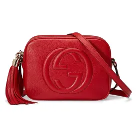 Gucci Soho Disco Vibrant Red Calfskin Leather Shoulder Bag