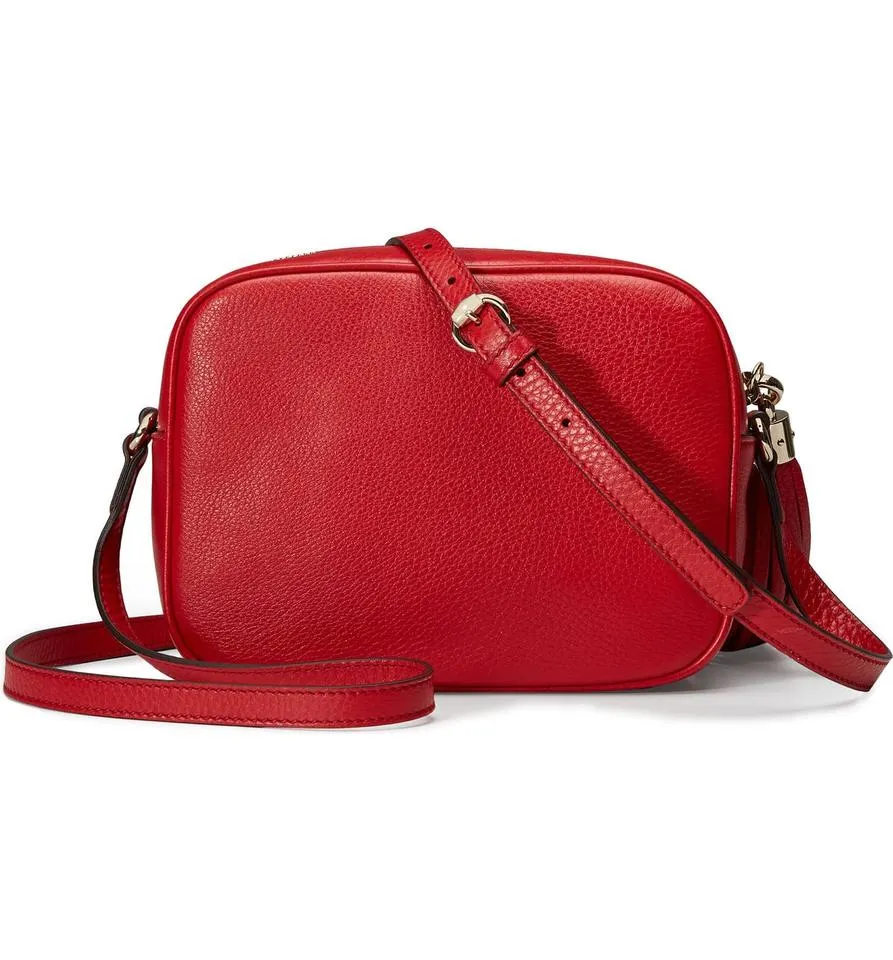 Gucci Soho Disco Vibrant Red Calfskin Leather Shoulder Bag