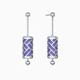 Hue Silk Earrings - Dawn Mauve - Sterling Silver