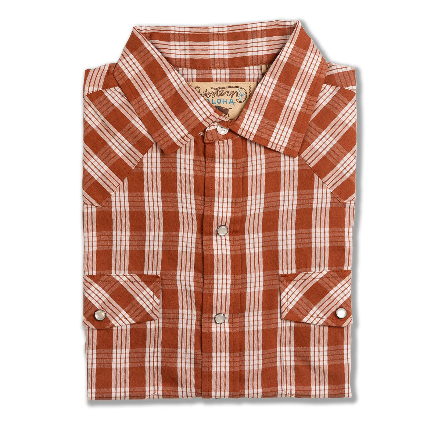 Kauai Red Palaka Western Snap Shirt