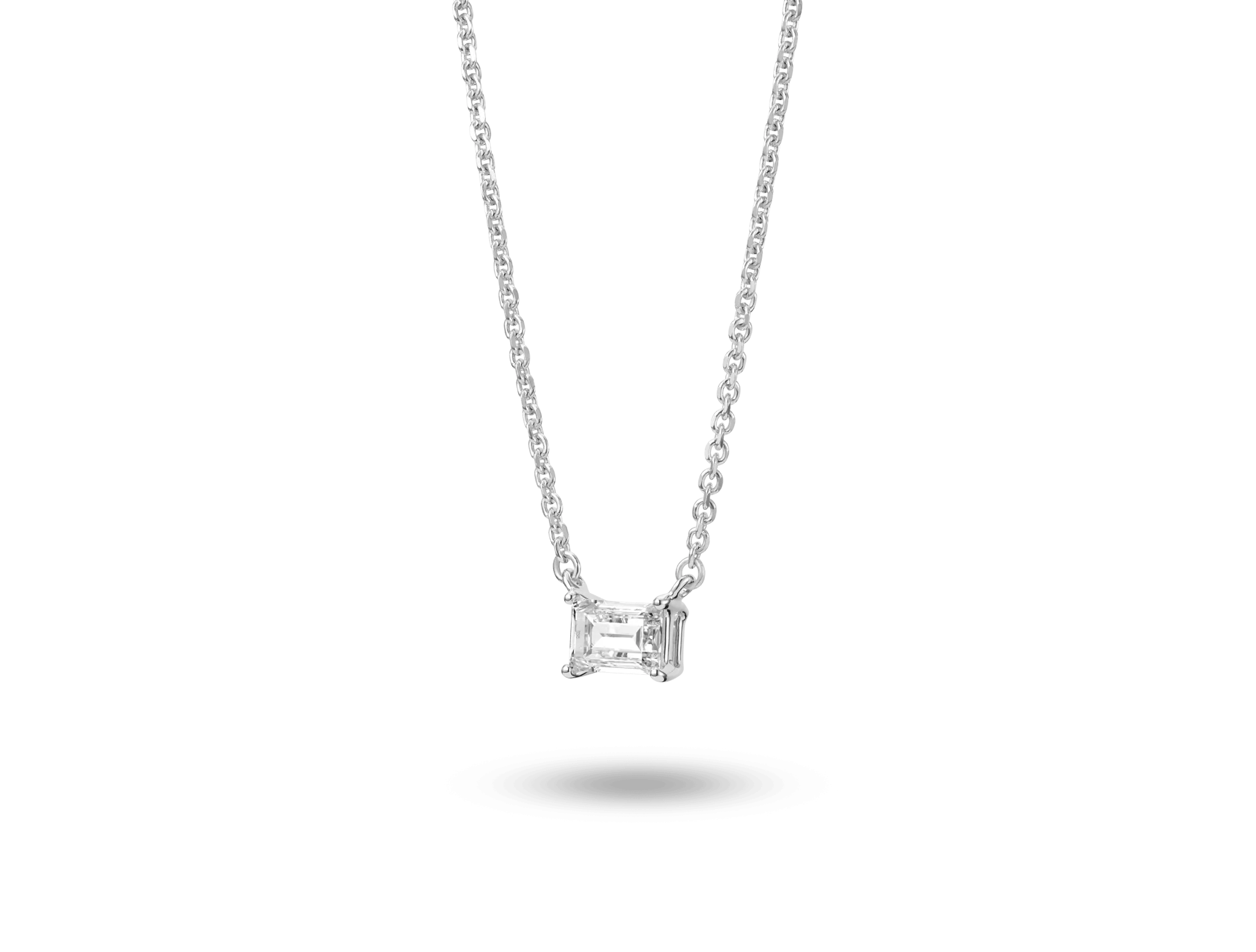 Lab-Grown Diamond ¼ct. Mini Baguette Pendant | White