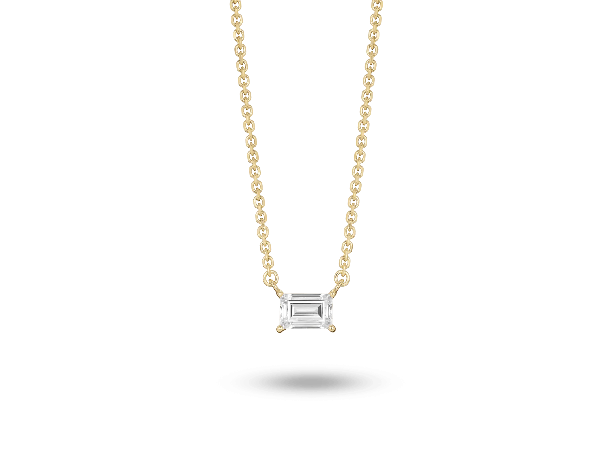 Lab-Grown Diamond ¼ct. Mini Baguette Pendant | White