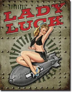 Lady Luck Tin Sign