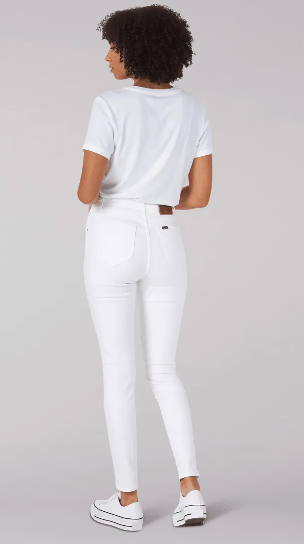 Lee Cate High Rise Skinny White Jeans