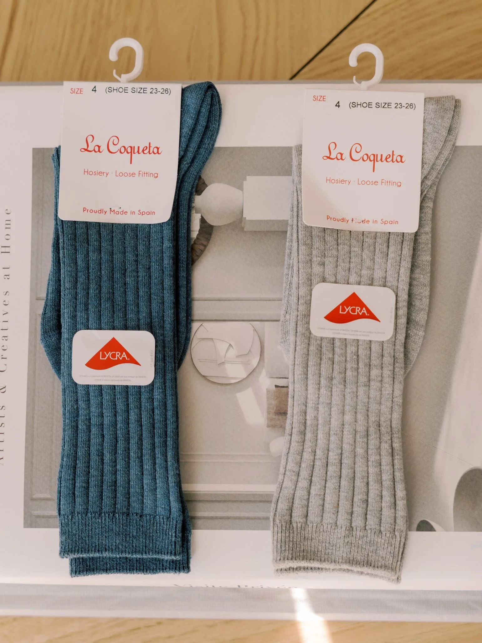 Light Grey Melange Ribbed Knee High Kids Socks