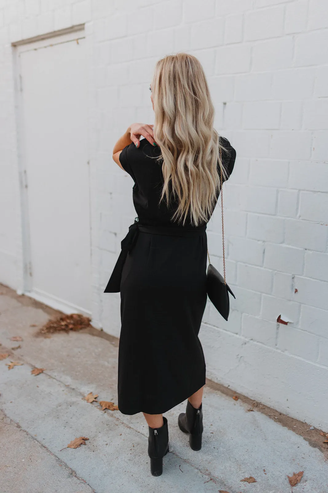 Liverpool Black Wrap Dress