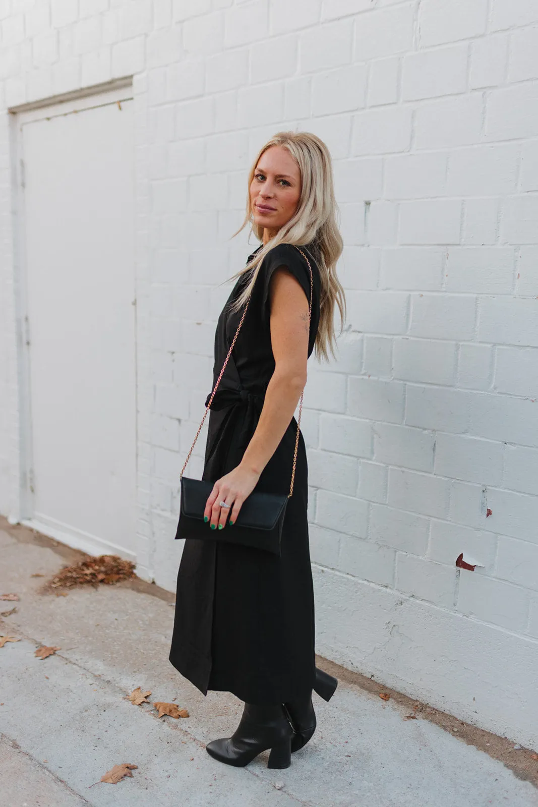 Liverpool Black Wrap Dress