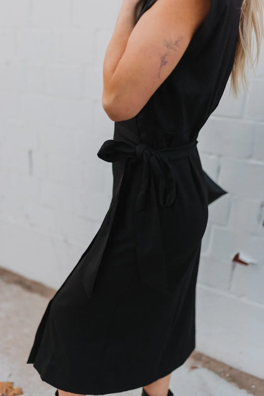 Liverpool Black Wrap Dress