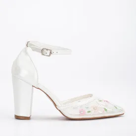 Lorraine - Ivory Floral Lace Wedding Shoes